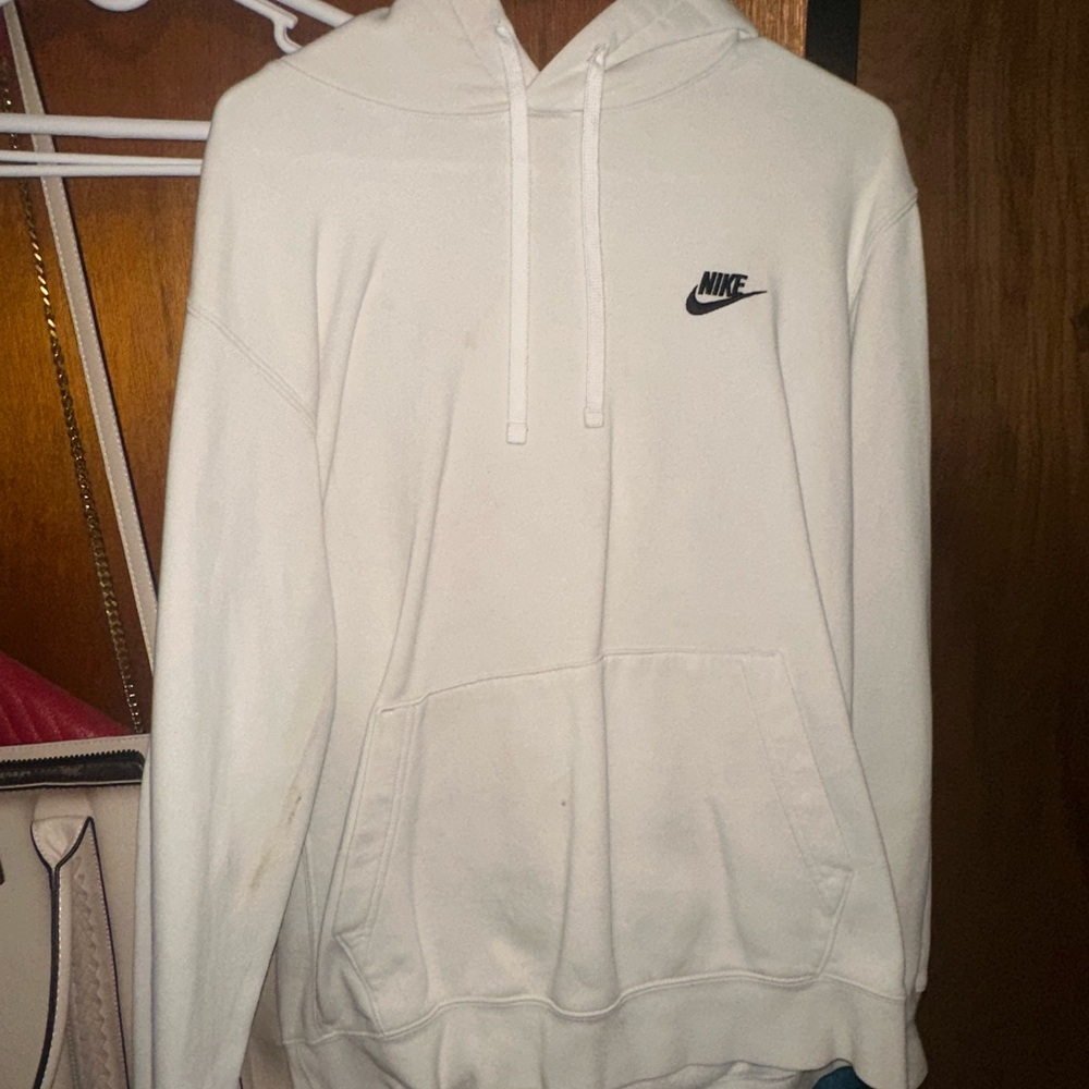 Nike Women’s  Hoodie in White with Black Logo